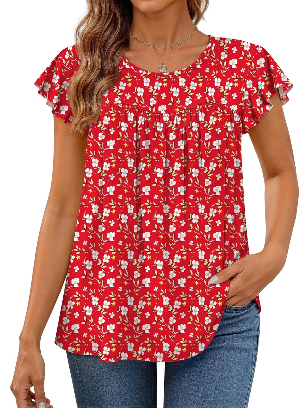 NWT Fantaslook Floral Blouse